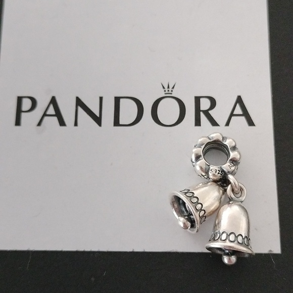 Pandora Retired Sterling Silver Silver Bells Christmas Dangle Bead - 791230 - Picture 4 of 6